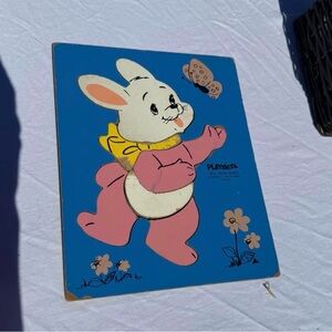 Playskool Bunny Puzzle with Blue Background